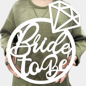 Bride To Be Tan (light wood-like prop) Wedding Accessory with Rustic Charm